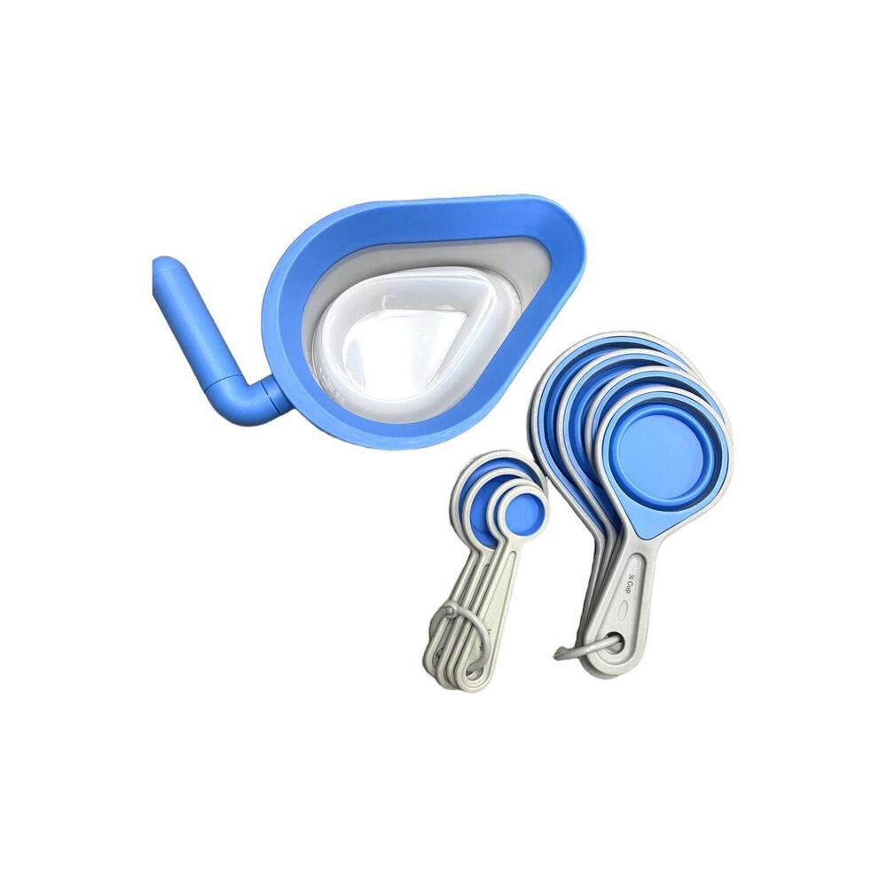 Prepology 9-Pack Silicone Collapsible Measuring Set Blue